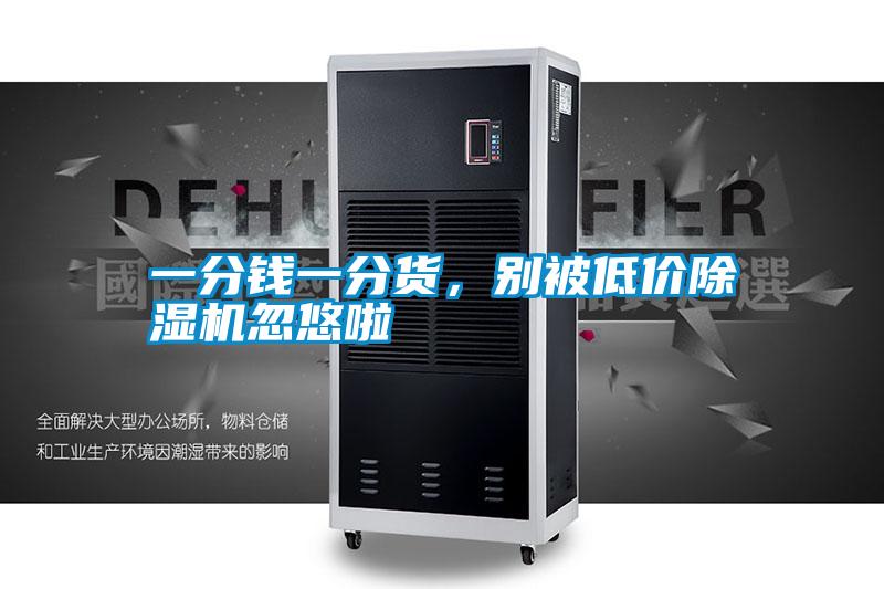 一分錢一分貨，別被低價除濕機忽悠啦