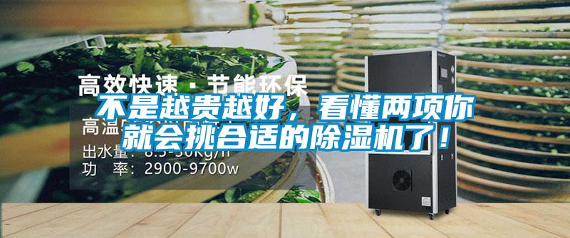 不是越貴越好，看懂兩項你就會挑合適的除濕機了！