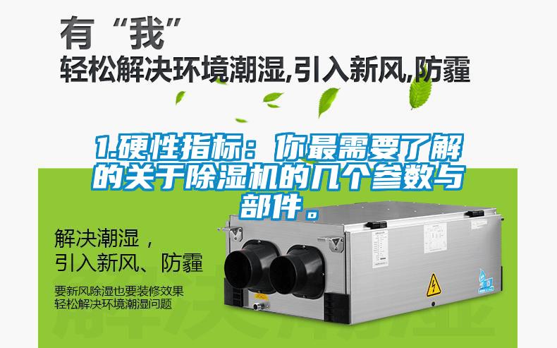 1.硬性指標:你最需要了解的關于除濕機的幾個參數與部件。