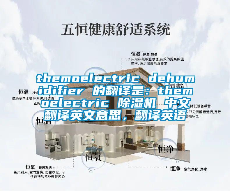 themoelectric dehumidifier 的翻譯是：themoelectric 除濕機 中文翻譯英文意思，翻譯英語