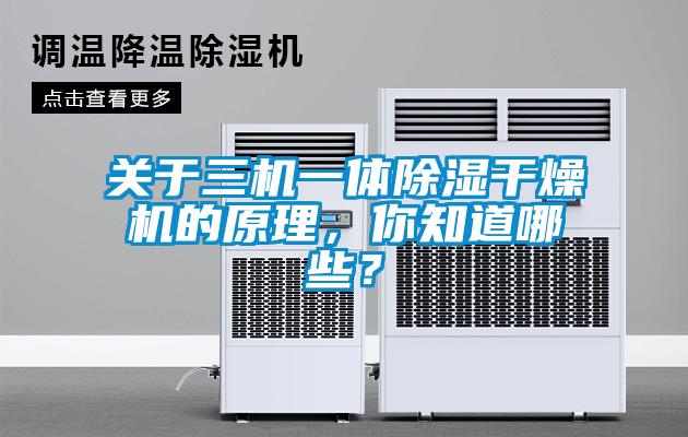 關于三機一體除濕干燥機的原理，你知道哪些？